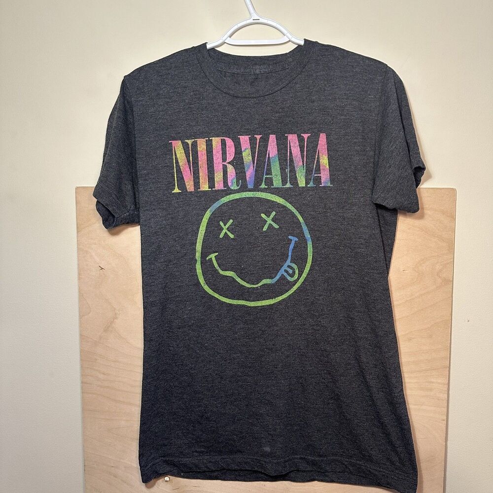Nirvana Unisex Adult Music t shirt Heather Gray Size M